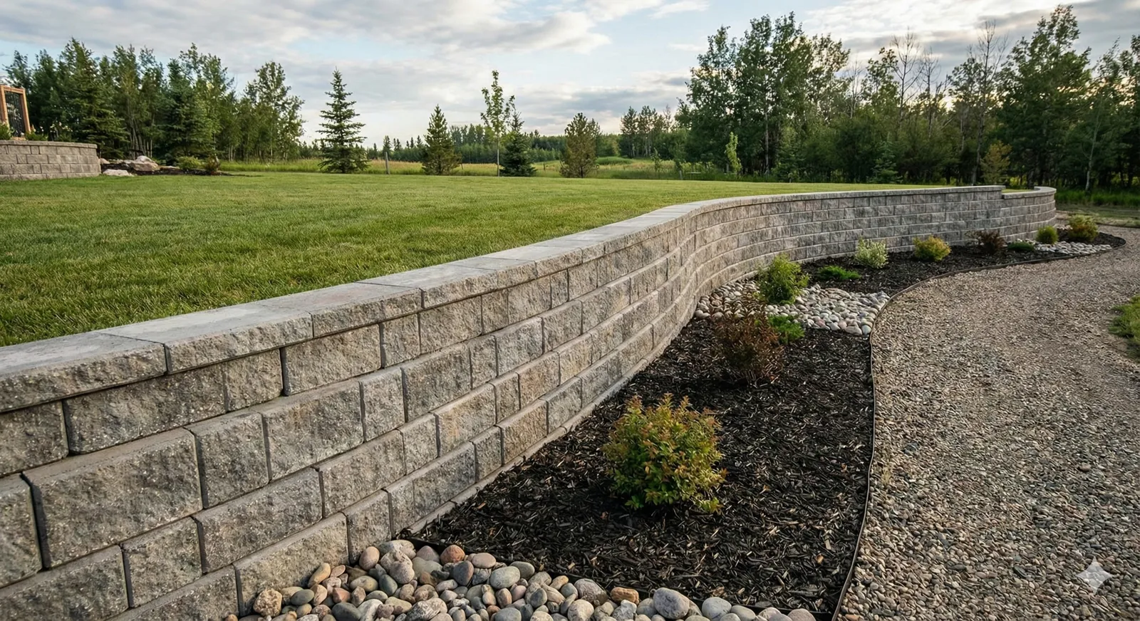 Curved wall on acreage · Sturgeon County