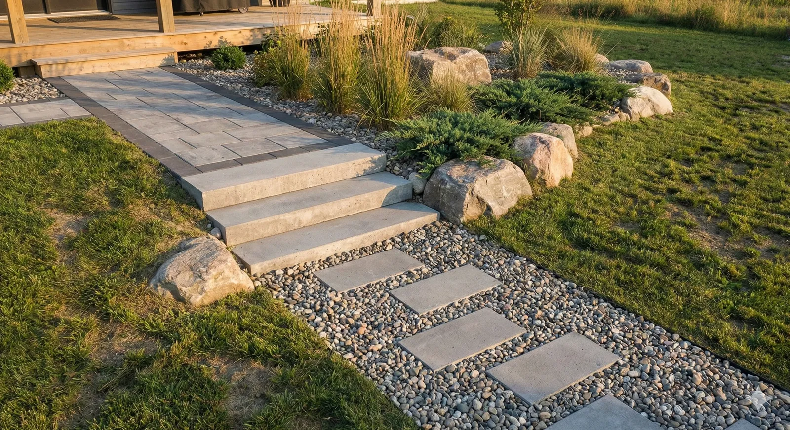 Staggered steps between grades
